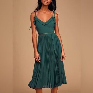 Lulu's Teal Midi Dress